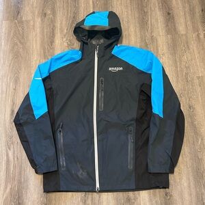 Amazon Men's Tropical Rain Shell Jacket Sz Lrg Blue Prime Waterproof Luly Yang